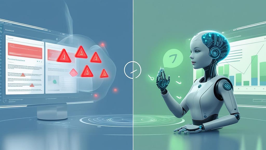 AI assistant analyzing website content, favoring natural language over keyword-heavy text