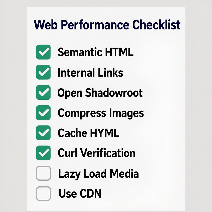 Declarative Shadow DOM SEO Checklist Practical checklist for declarative shadow dom seo from markup to testing and caching