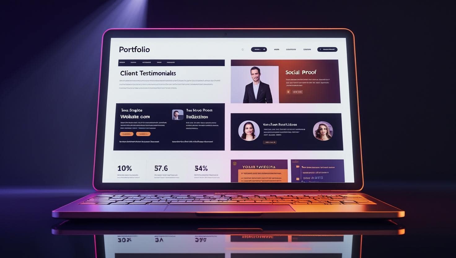 Advanced features for a free portfolio website like animations and testimonials