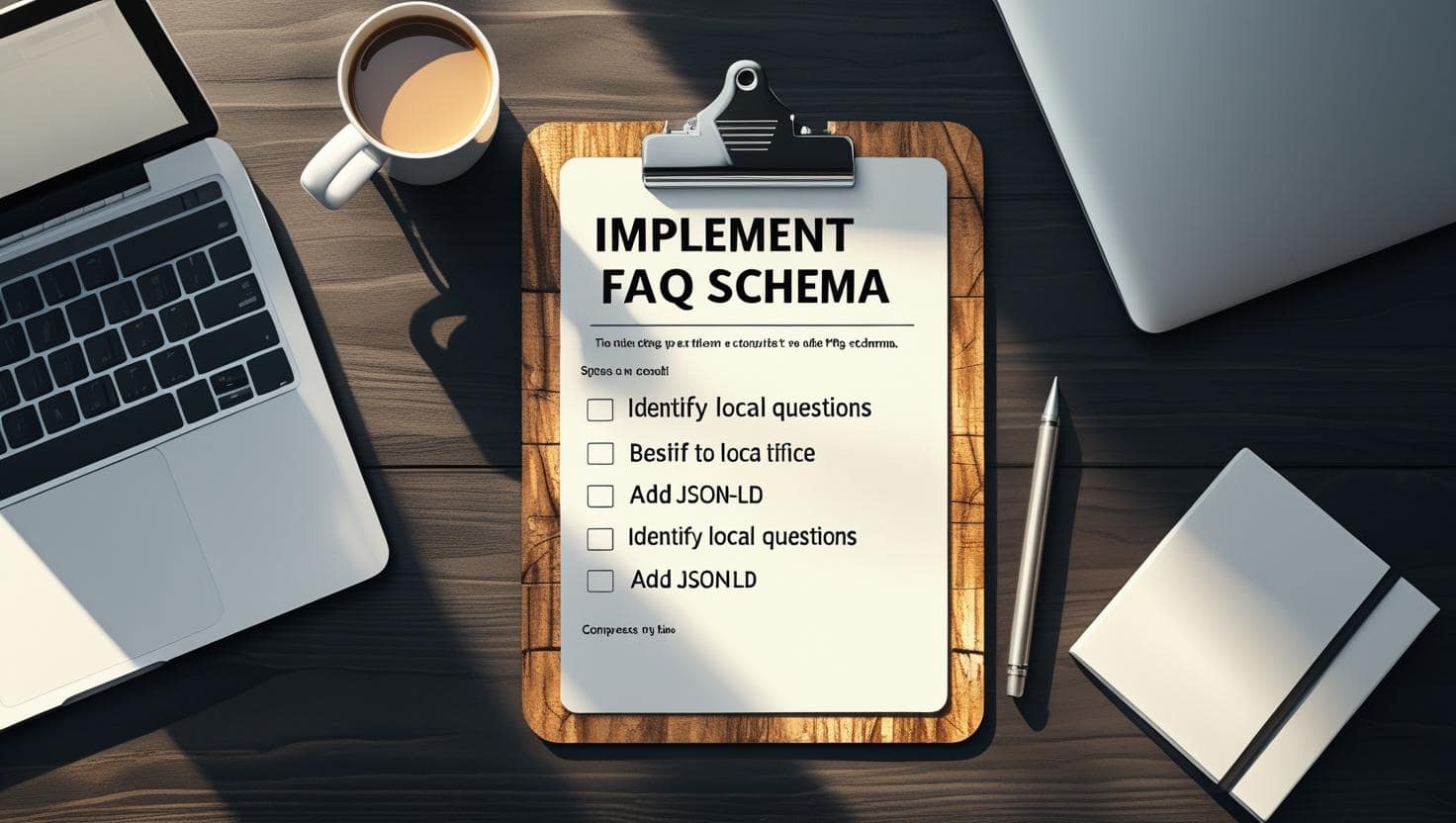 Checklist for implementing FAQ schema for local SEO