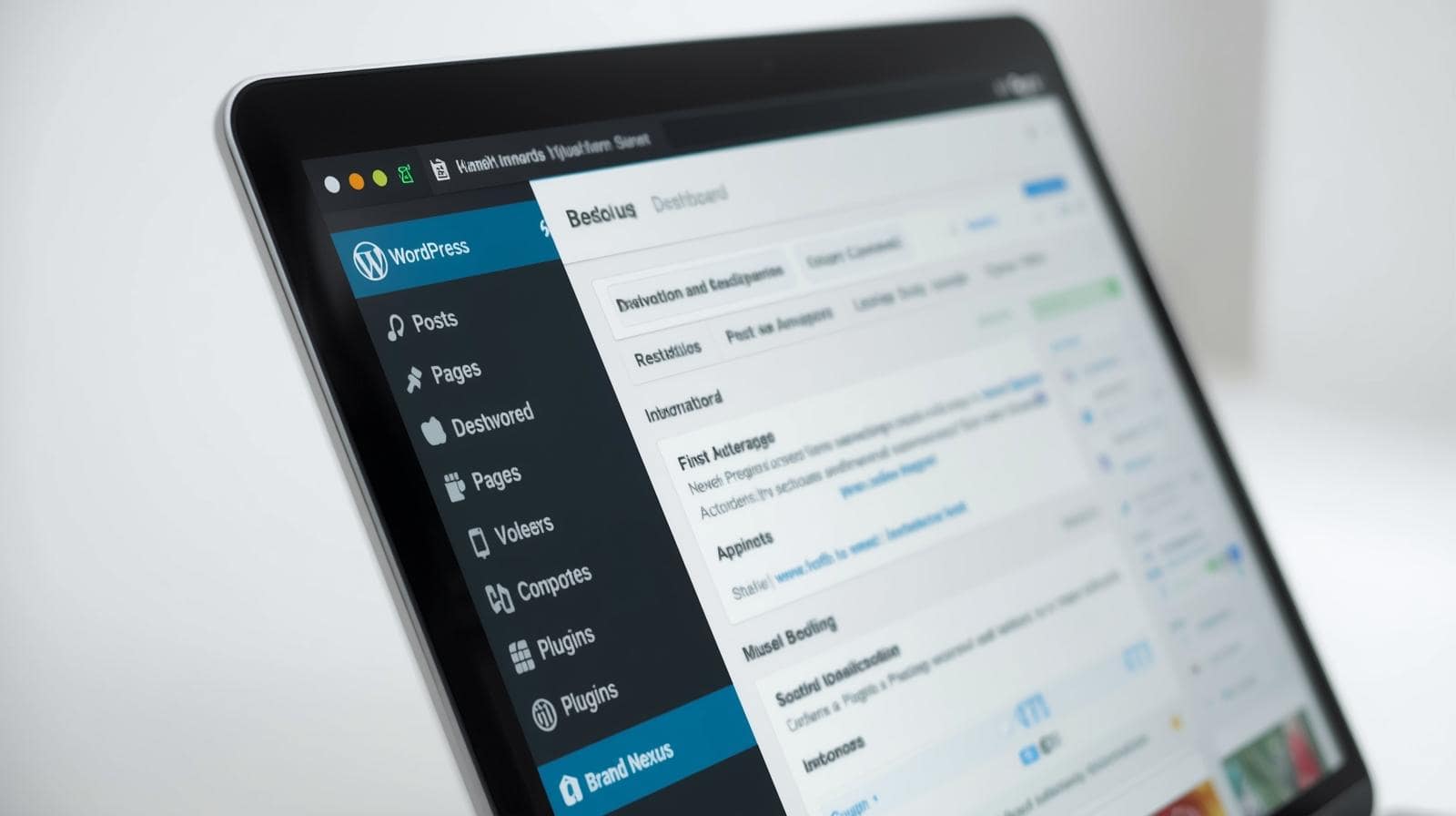 WordPress dashboard for traditional CMS