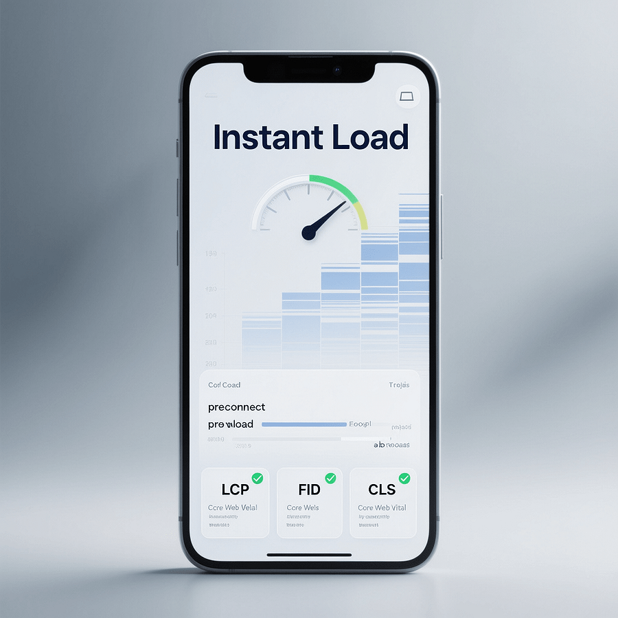 Feature - Custom Font Loading Strategy for LCP Custom font loading strategy for LCP illustrated with a fast-loading headline and clear typography