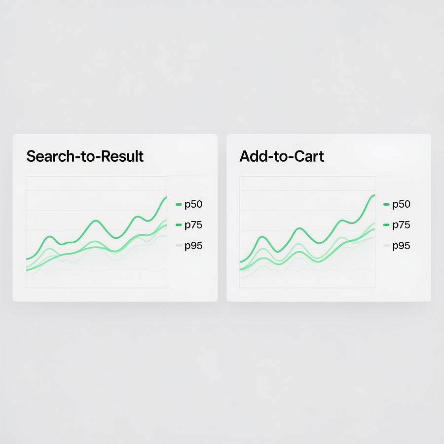Feature - Custom Metrics for Core Web Vitals Feature dashboard explaining custom metrics for core web vitals with clean charts and thresholds