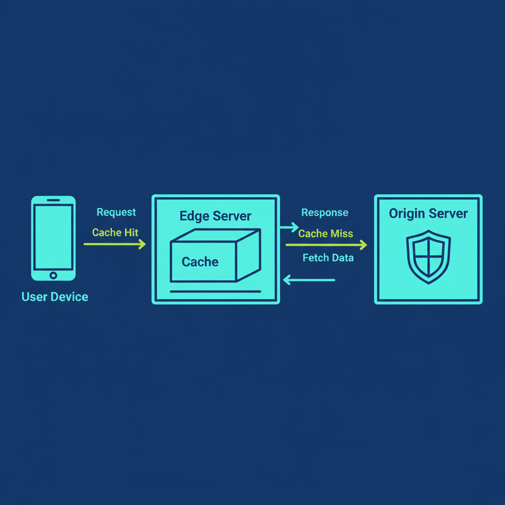 How a CDN Works Diagram of how a content delivery network caches assets at edge servers near users