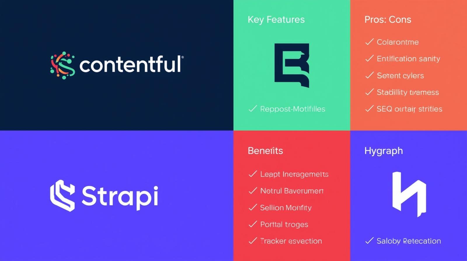 Popular Headless CMS Platforms Infographic of popular headless CMS platforms for SEO beginners