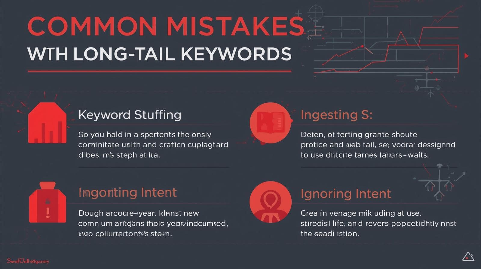Image 8: Common Mistakes Infographic Infographic of common mistakes with long-tail keywords in AI content
