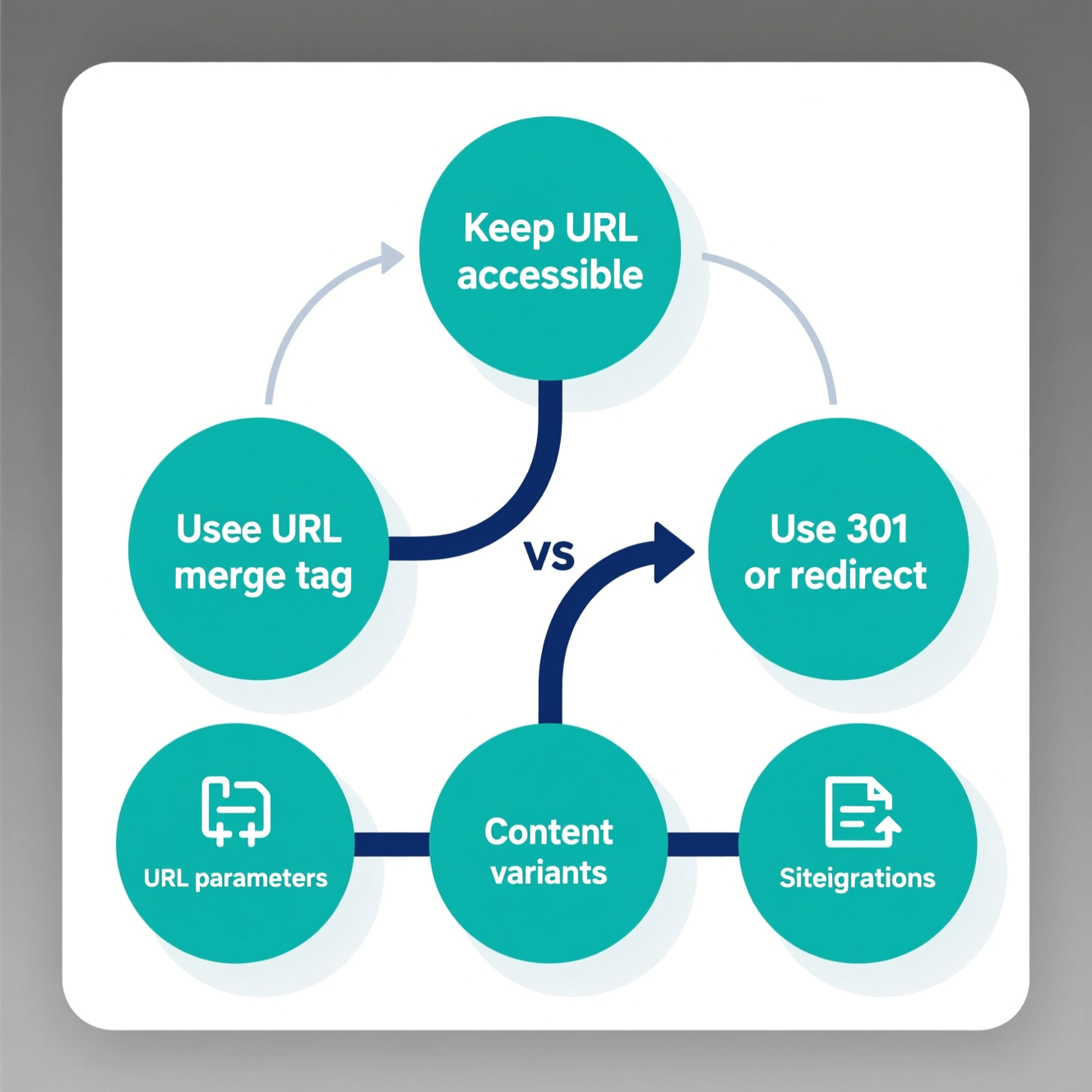 Canonical vs 301 Decision Tree Canonical vs 301 decision tree diagram showing when to use a tag or a redirect