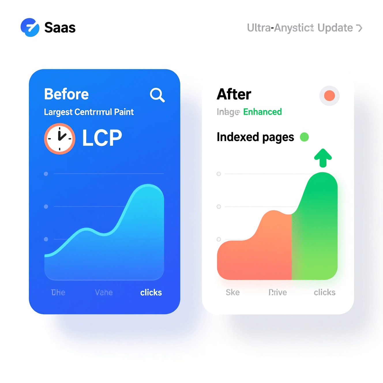 Before And After PWA SEO Before and after charts showing improvements after applying PWA SEO best practices