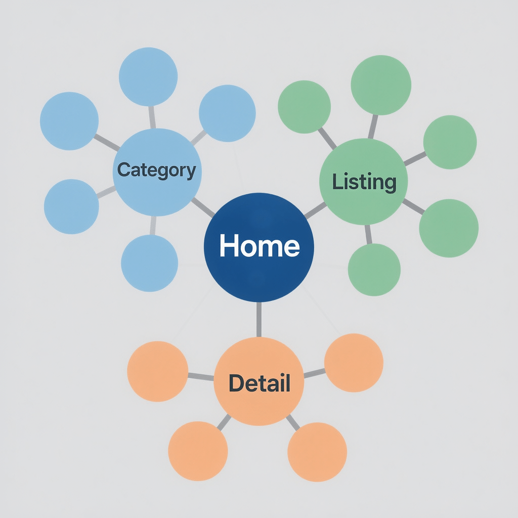 Internal Linking Map Internal link architecture map that improves crawl budget optimization for SPA