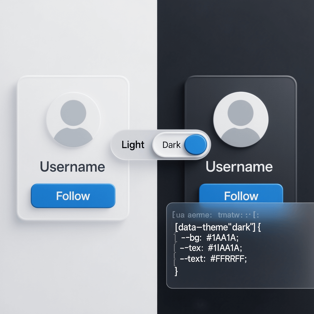 Dark Mode via CSS Custom Properties Theme switcher that helps simplify CSS with custom properties for dark mode