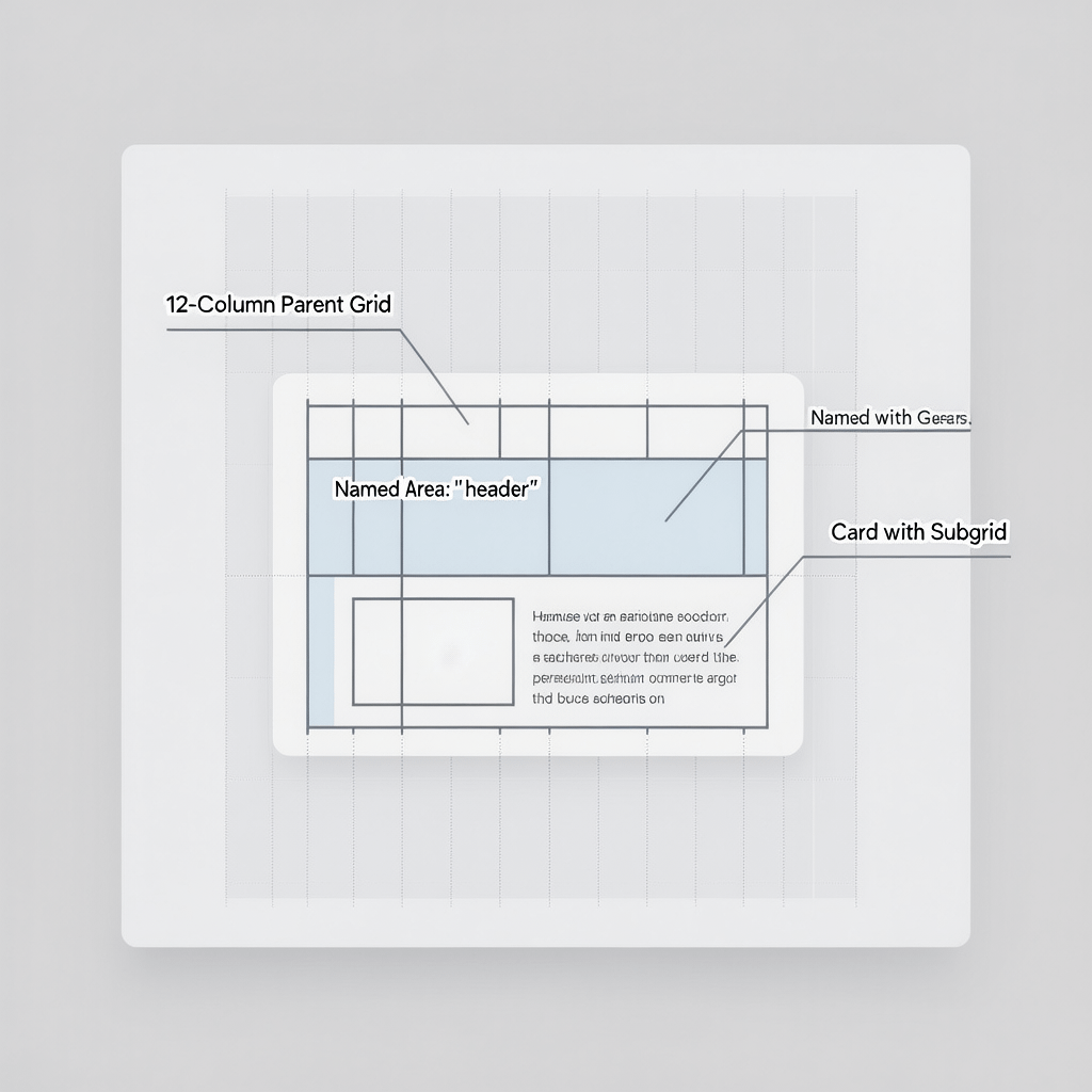 Subgrid and Named Areas Example Named grid areas and subgrid example aligned to parent tracks in this how to use CSS grid for beginners tutorial