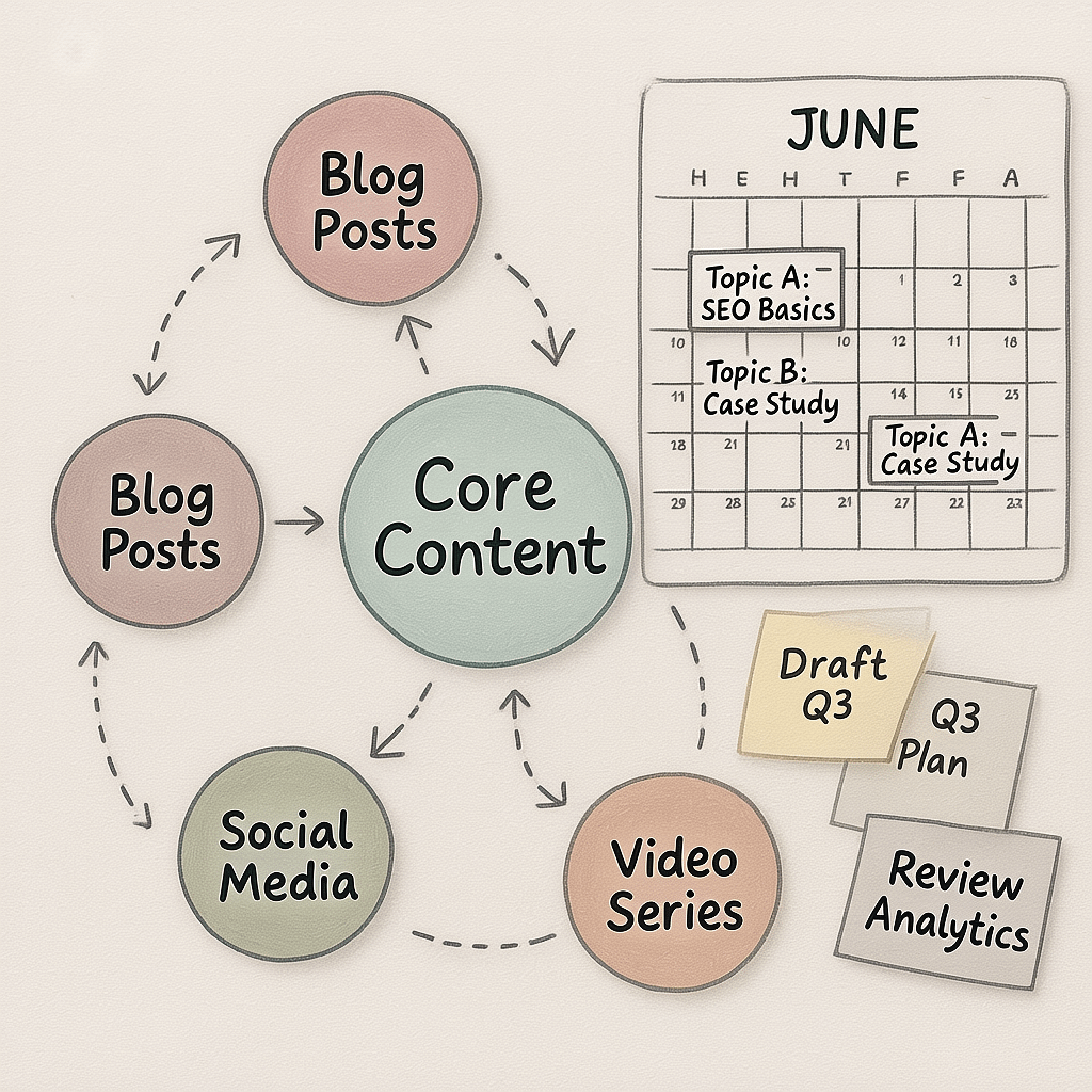 Pillar Cluster Content Framework Content calendar and pillar cluster framework to promote business