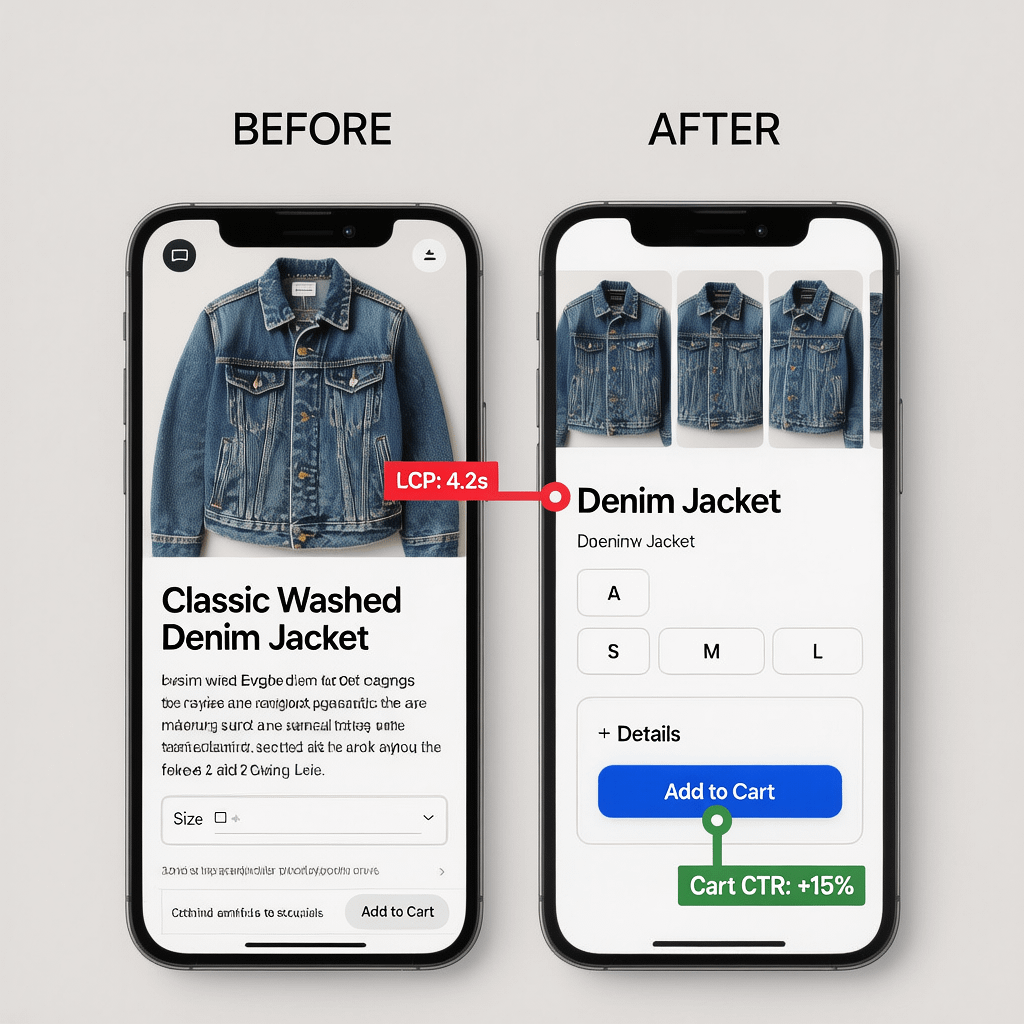 Case Study A - Apparel Before and after metrics for a D2C apparel ecommerce website