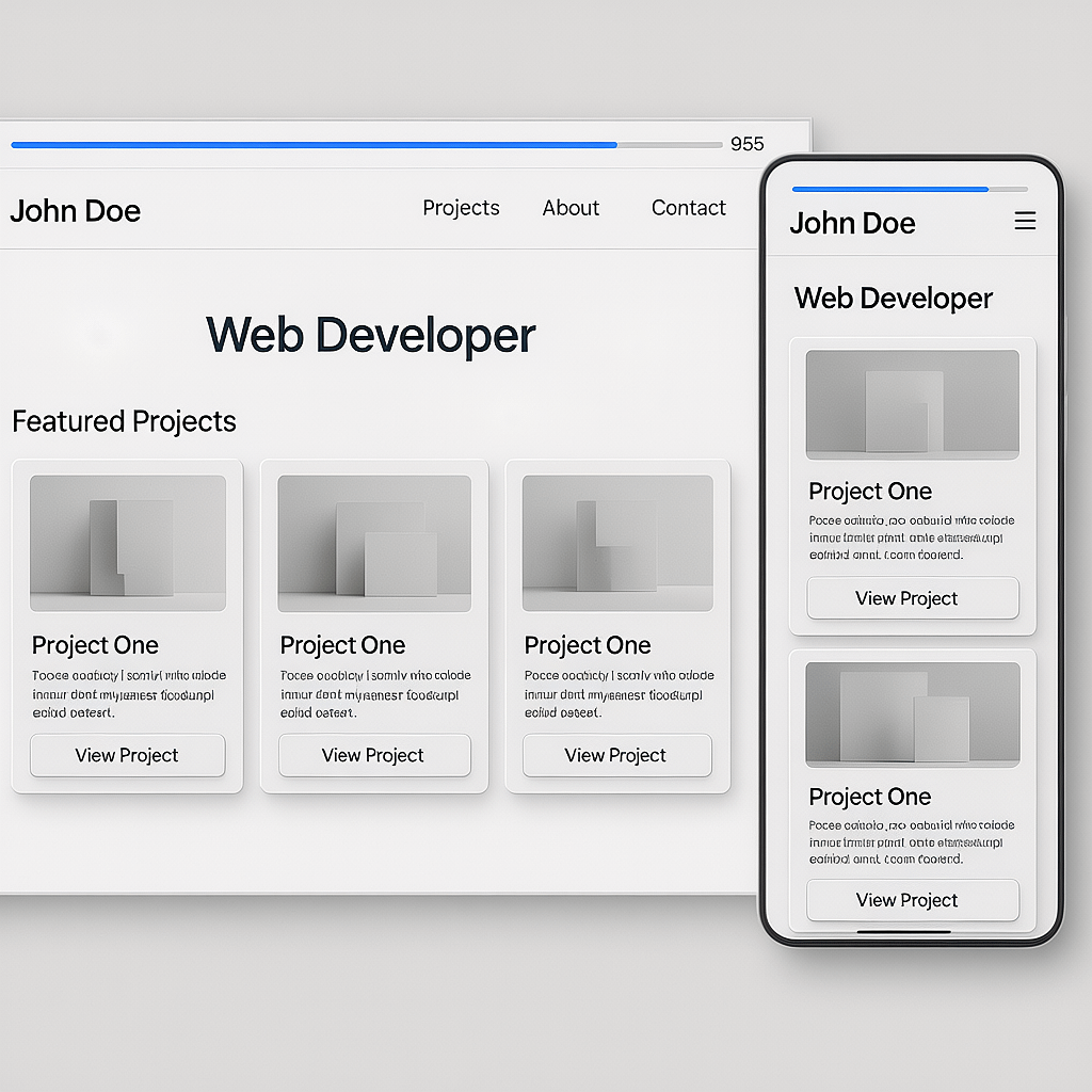 Portfolio Website Example Portfolio website layout that demonstrates how to pass a junior developer interview with strong projects
