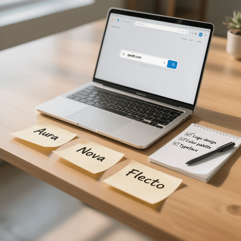 Choosing a domain name with clear, short wording and strong branding