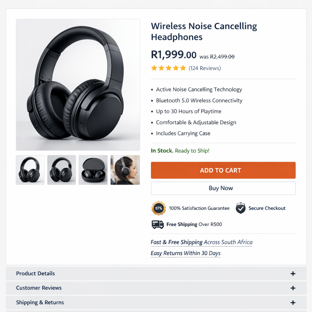 High-Converting Product Page Design Elements Professional product page layout optimized for conversions
