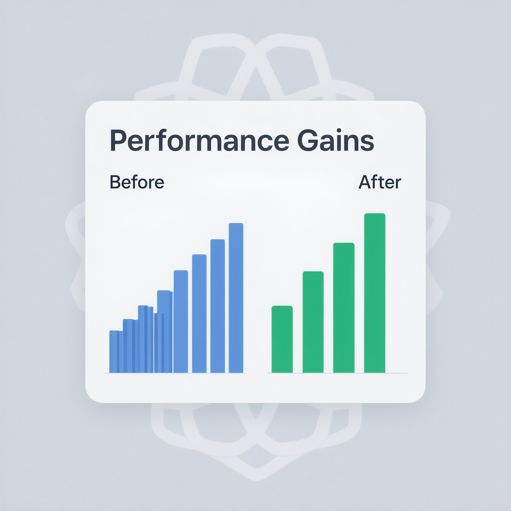 Render Optimization Profile Render optimization profile showing fewer component updates after selector tuning