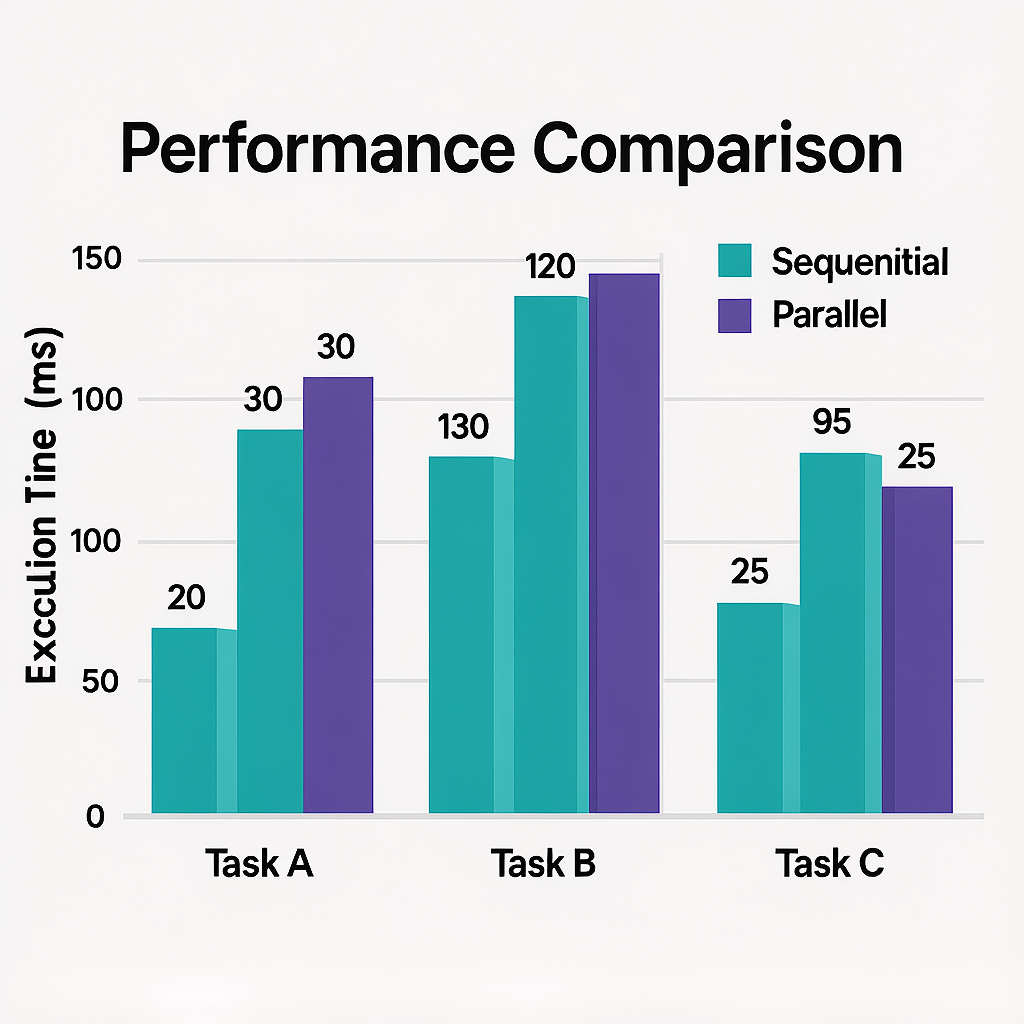 Sequential vs Parallel with Async Await Chart comparing sequential await in a loop vs Promise.all parallel for common async/await errors