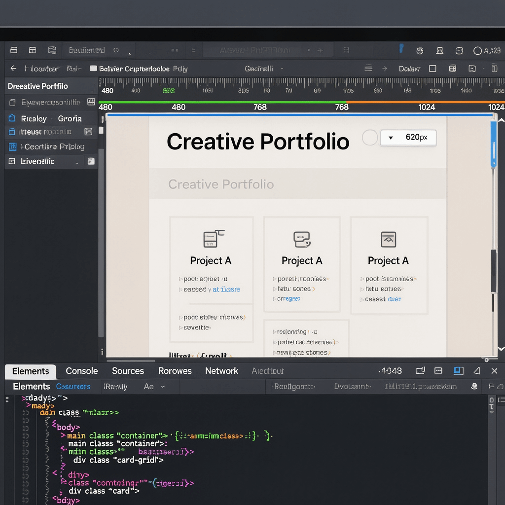 Debugging media queries in DevTools DevTools panel showing custom CSS media query breakpoints overlays