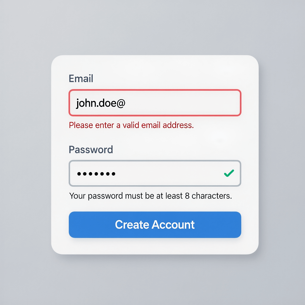 Form UX and microcopy patterns Form optimization UI patterns that reduce friction in landing page design