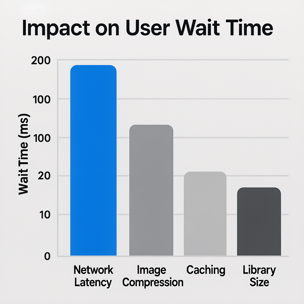 Bundle size, caching, and user impact Bundle size and caching impact chart for API vs Axios for beginners