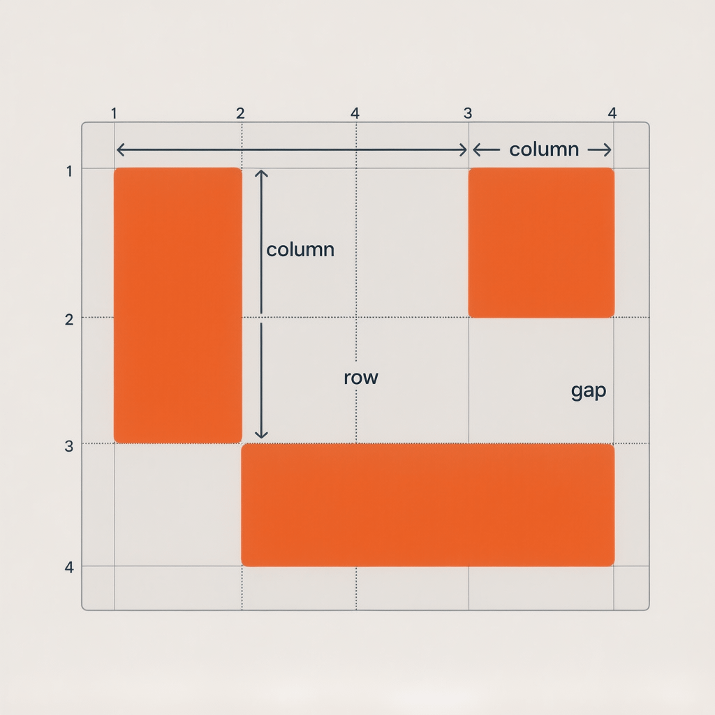 how to use CSS grid for beginners tutorial feature overview with colorful grid tiles