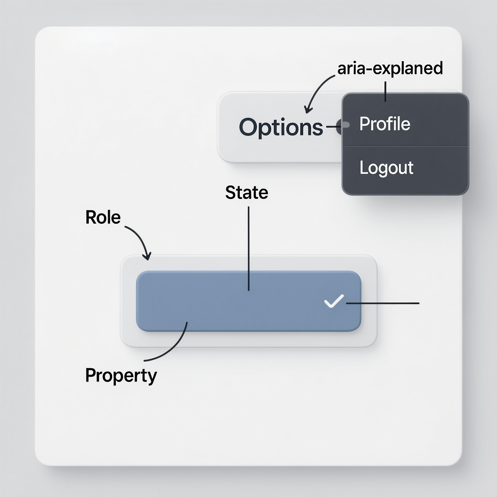 Quick guide to ARIA attributes in HTML explained with clear UI examples