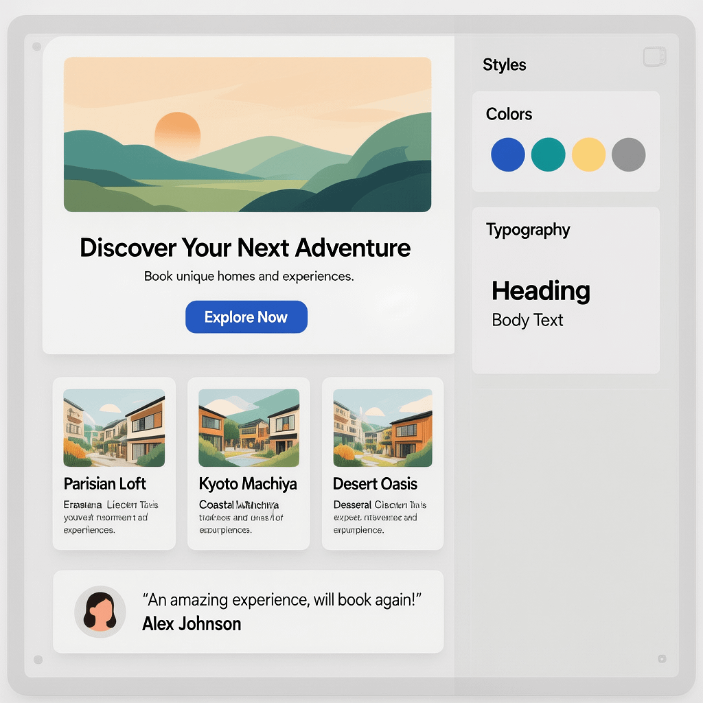 Reusable Components in a Website Builder Reusable website builder components mapped to a design system
