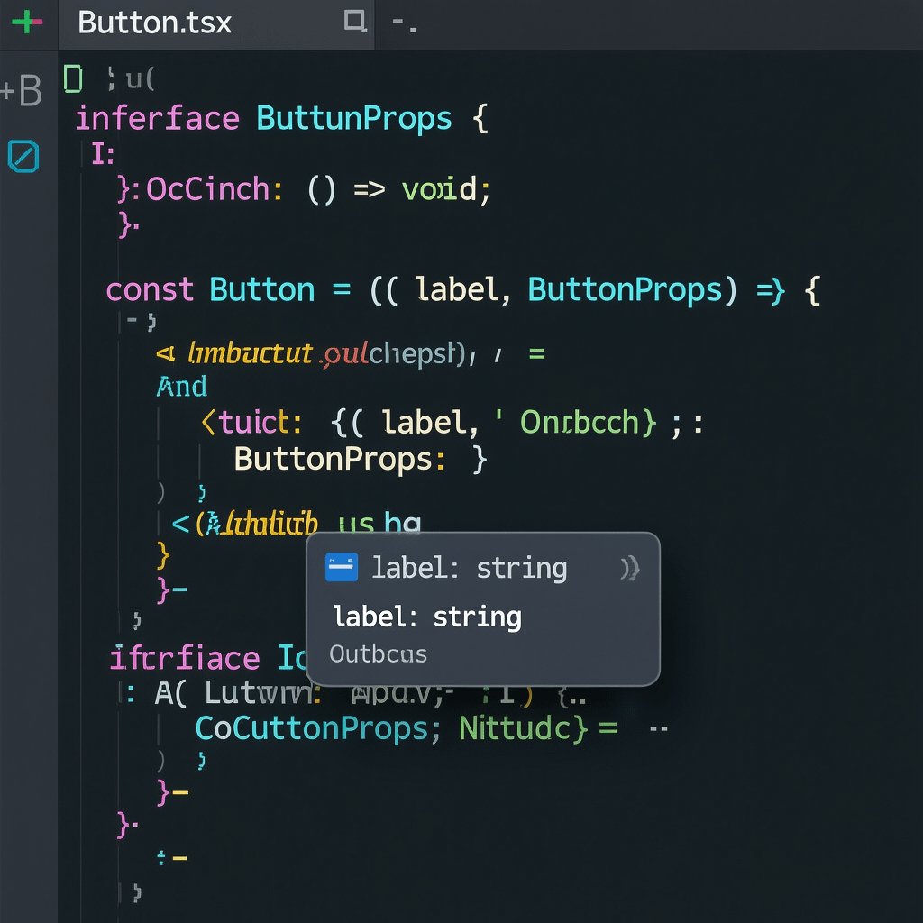 TypeScript Props IntelliSense TypeScript IntelliSense for typed props in a react functional component cheat sheet