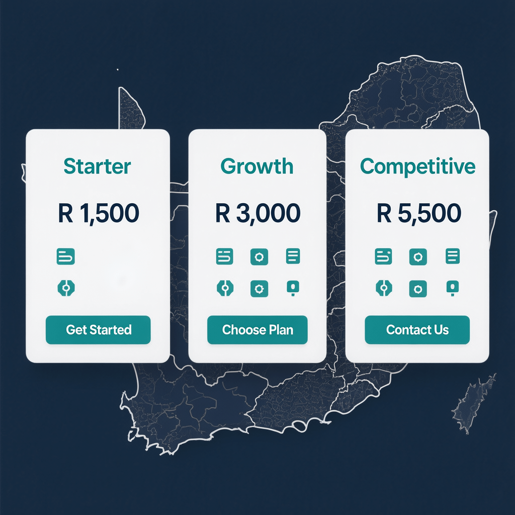 Affordable SEO packages for small business South Africa - feature image showing pricing tiers and local SEO focus