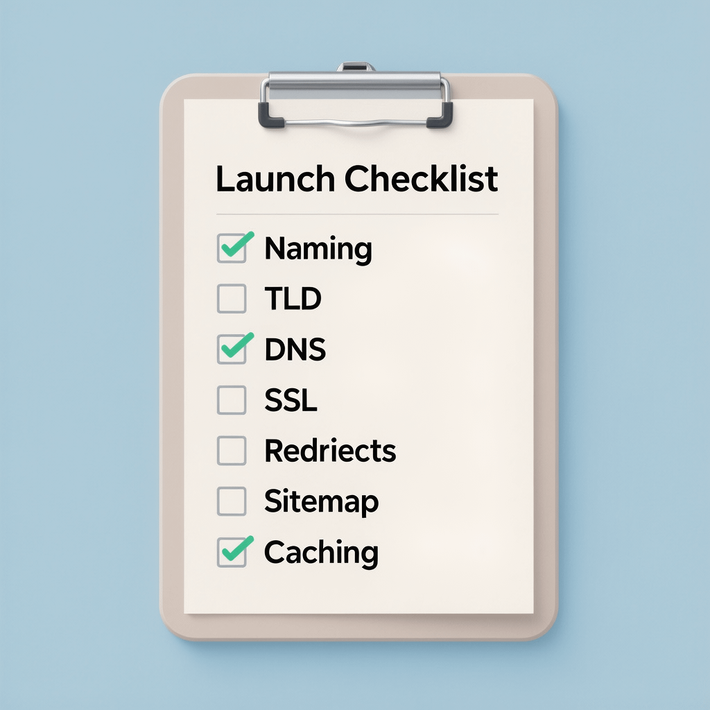Domain name SEO checklist Domain name SEO checklist with steps to launch and avoid common mistakes