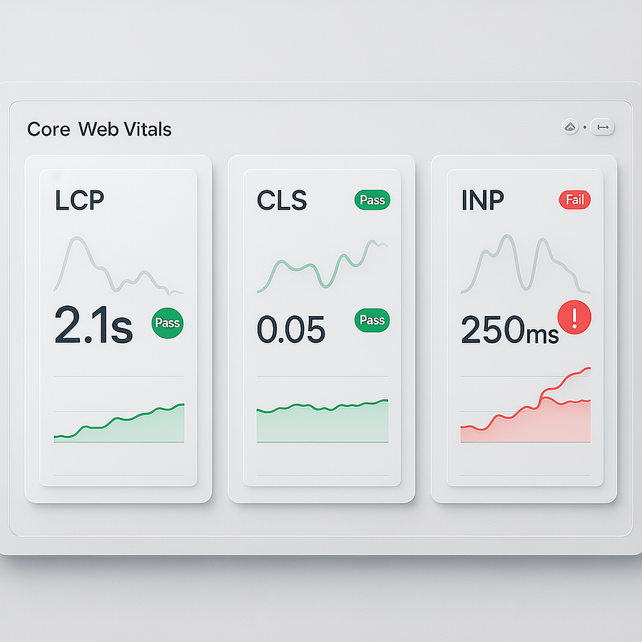 Core Web Vitals in an SEO Audit Core Web Vitals dashboard used during an seo audit