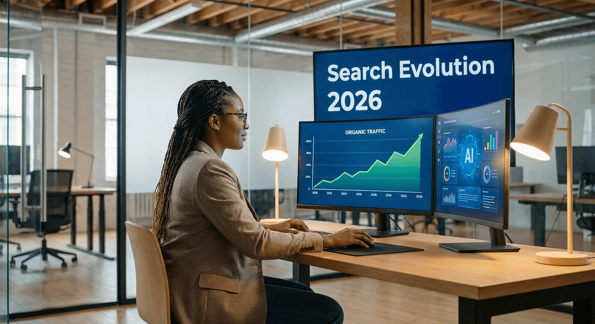 A digital professional analyzing search engine data to answer is SEO dead
